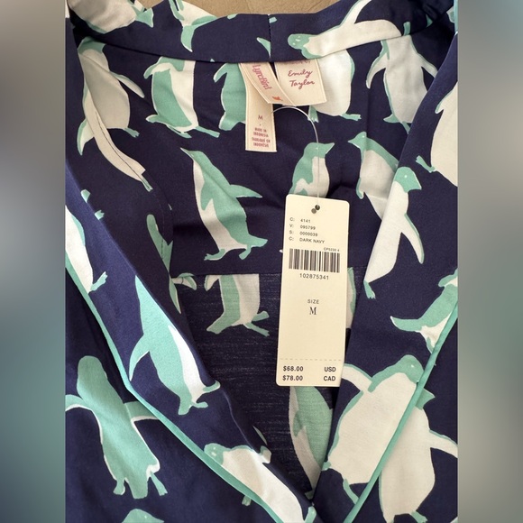 By Anthropologie Silky Patterned Pajama Shorts and Top Set. MSRP $116. Size M - Picture 9 of 17